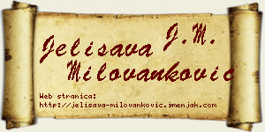 Jelisava Milovanković vizit kartica
